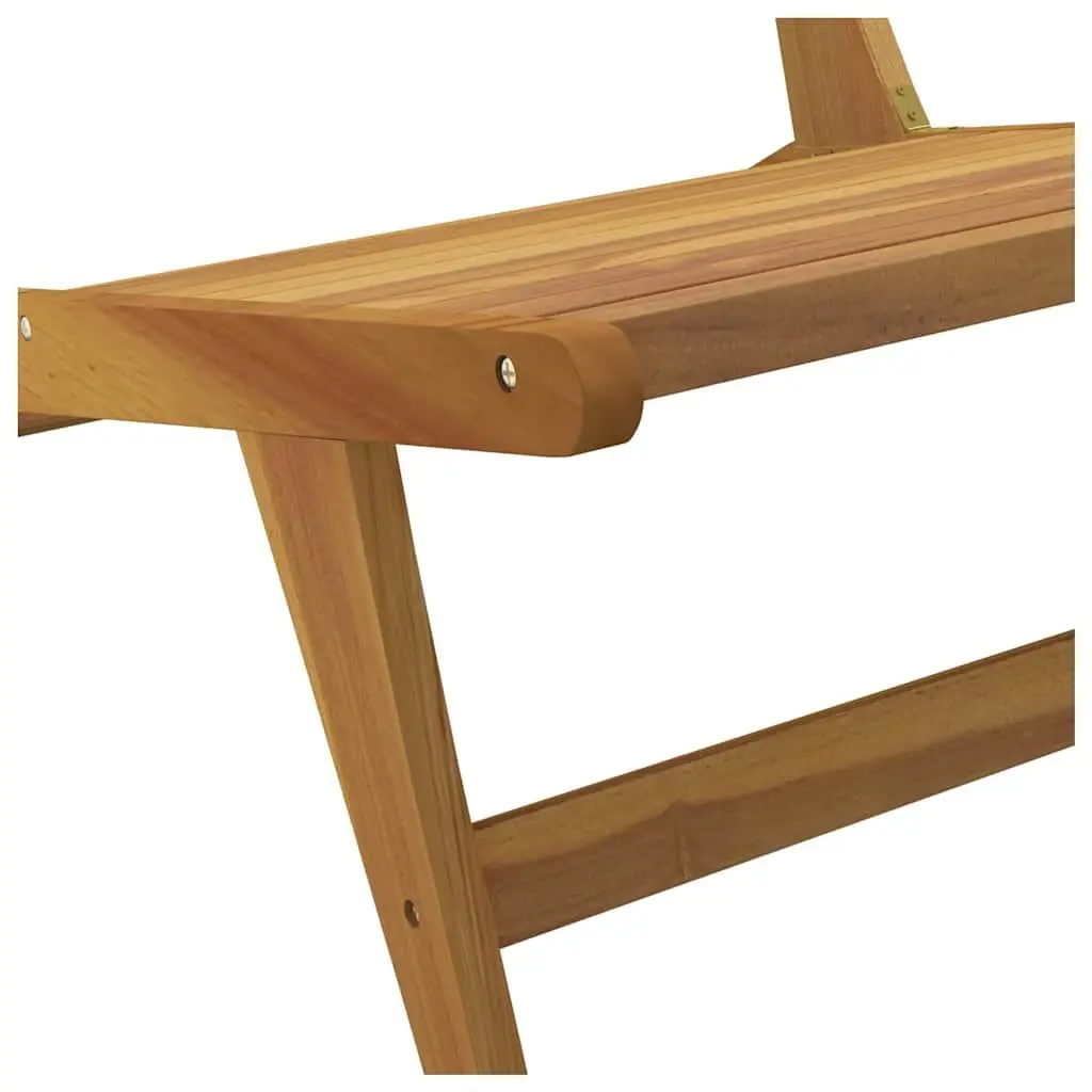 Teak Garden Chair Foldable Backrest Solid Wood Outdoor Patio Seating Brown