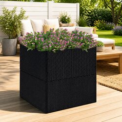 Enhance Your Outdoor Space with This Black Planter Box
