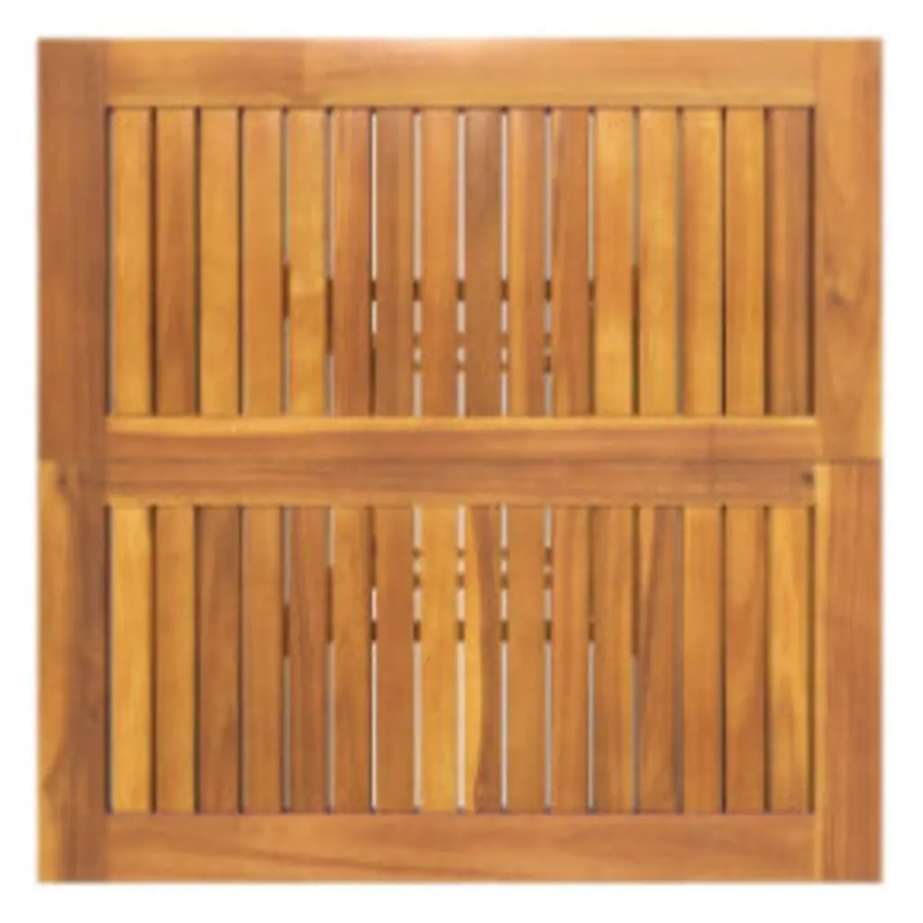 Bistro Table 75x75x110cm Outdoor Garden Slatted Top Brown