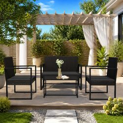 Enhance Your Outdoor Space with a 4-Piece Lounge Set