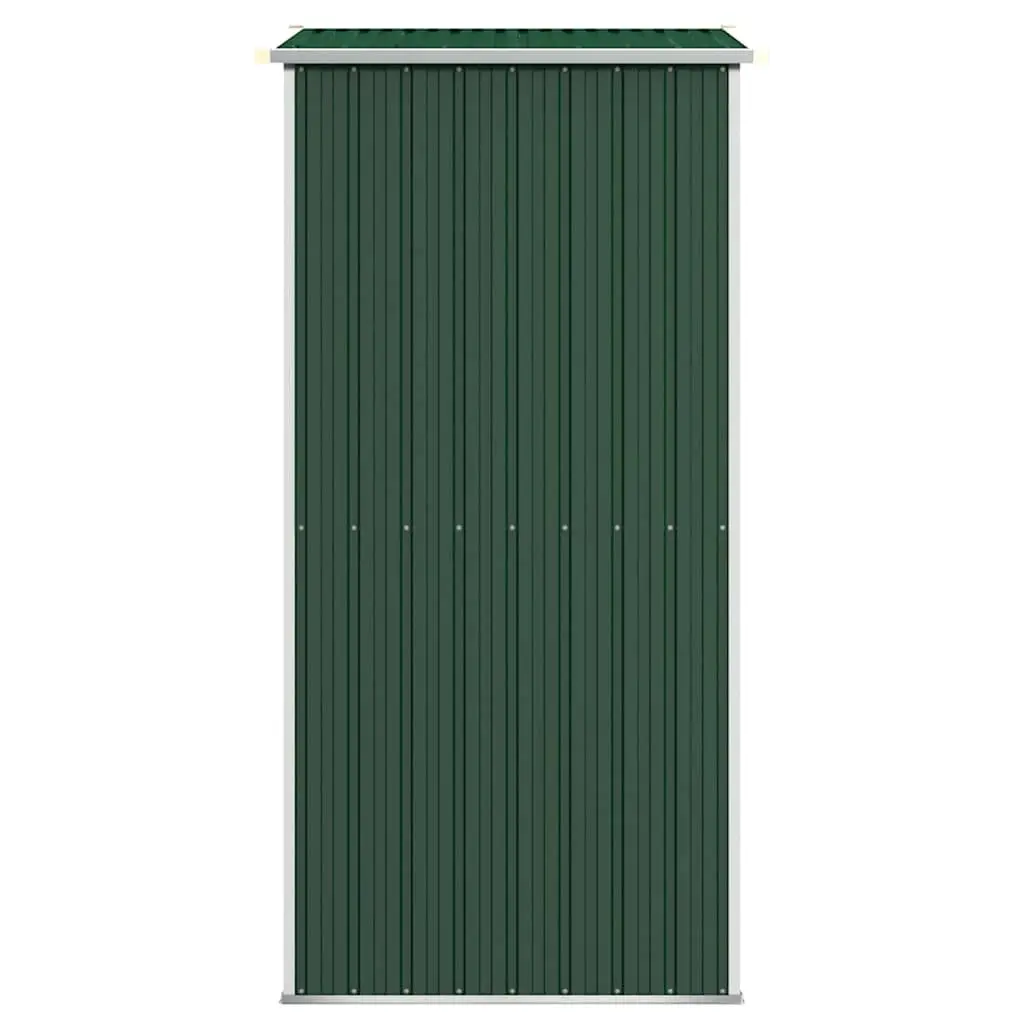 Galvanised Steel Garden Shed Green 192x108x223cm Outdoor Storage Tool House with Sliding Gate and Ventilation