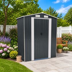 Anthracite Outdoor Shed: Enhance Your Garden Storage Space 192x108x223cm