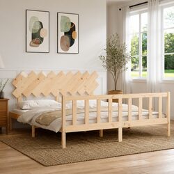 King Size Bed Frame 183x203 cm Solid Pine for Your Bedroom
