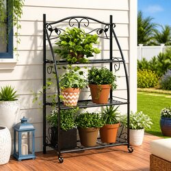 Enhance Your Living Space with a 3-Tier Black Plant Stand