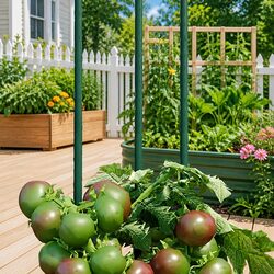 Elevate Your Garden with 30 Green Steel Plant Support Stakes