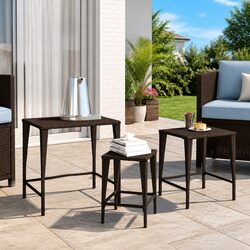 Enhance Your Space with a Set of 3 Brown Nesting Tables