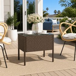 Stylish Brown Side Table 53x37x48 cm for Indoor and Outdoor Use