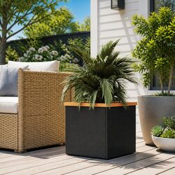 Transform Your Outdoor Space with a Black Rattan Planter