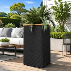 Elevate Your Outdoor Space with This Black Raised Planter
