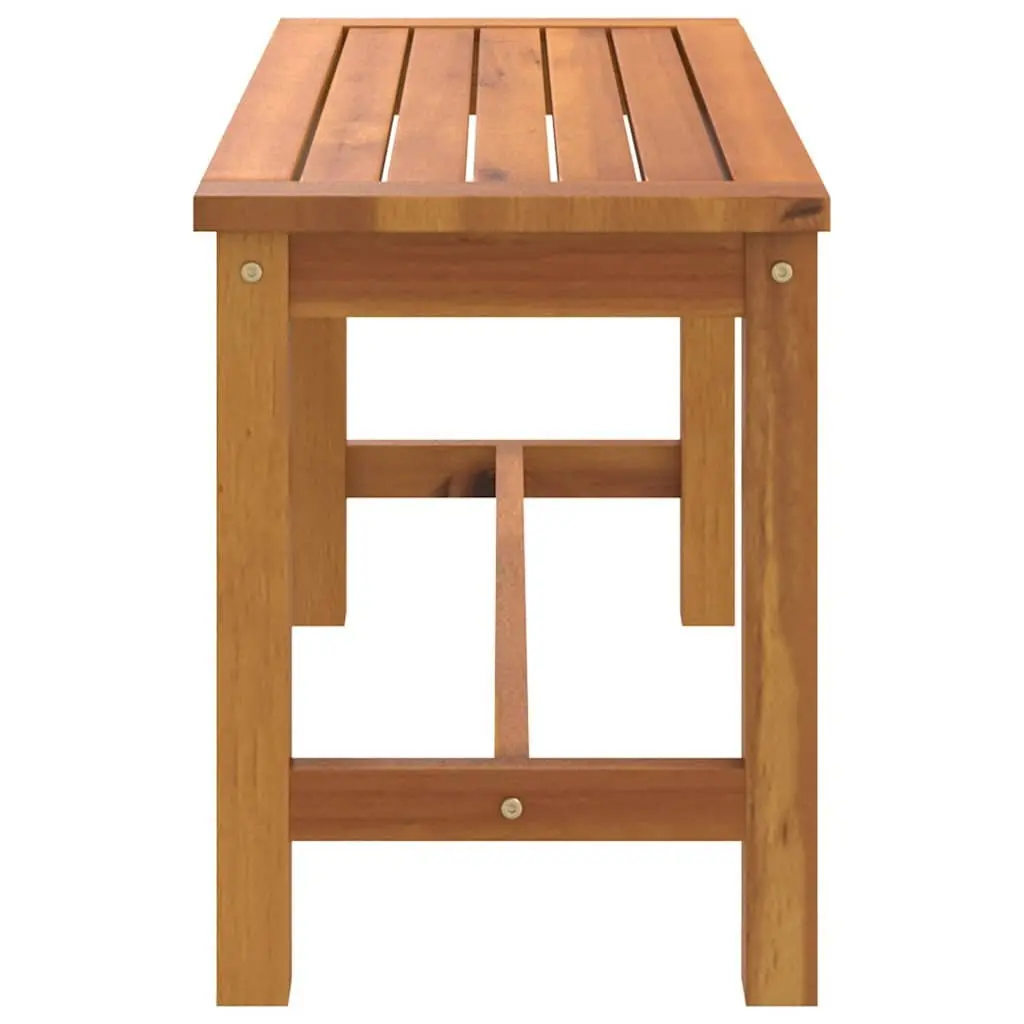 Solid Wood Garden Bench 80 x 35 x 45 cm Durable Acacia Outdoor Indoor Seating