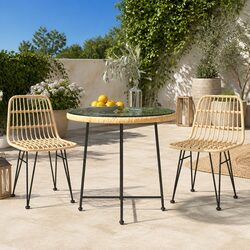 Stylish 80cm Round Dining Table for Outdoor Living Spaces