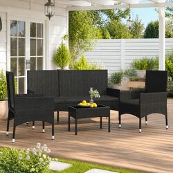 Elevate Your Outdoor Space with this 4-Piece Lounge Set