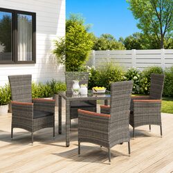 Enhance Your Patio with Grey Rattan Garden Chairs Set