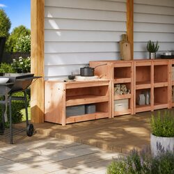 Enhance Your Outdoor Space with Solid Wood Cabinets - 2 pcs