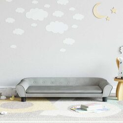 Stylish Grey Velvet Children's Couch for Cozy Spaces
