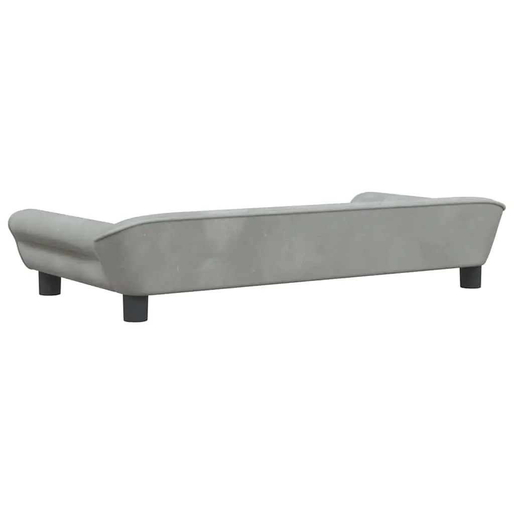 Kids Sofa Grey Velvet Padded Children's Couch Furniture Seat