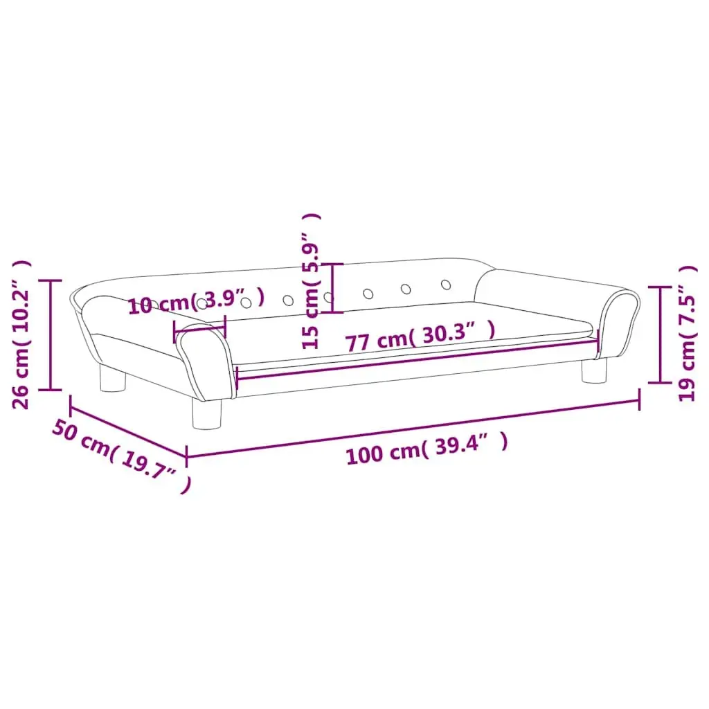 Kids Sofa Grey Velvet Padded Children's Couch Furniture Seat