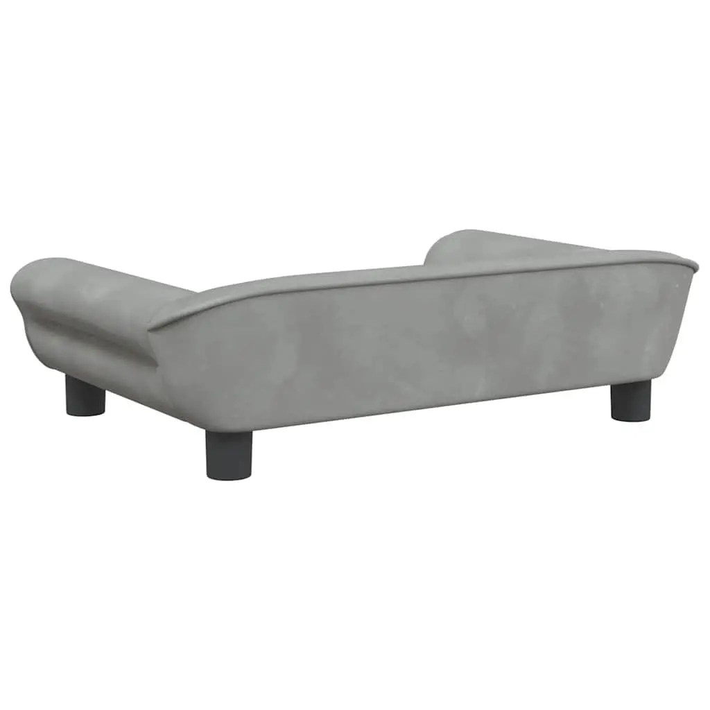 Kids Sofa Light Grey Velvet Padded Children's Couch Furniture Lounger Seat