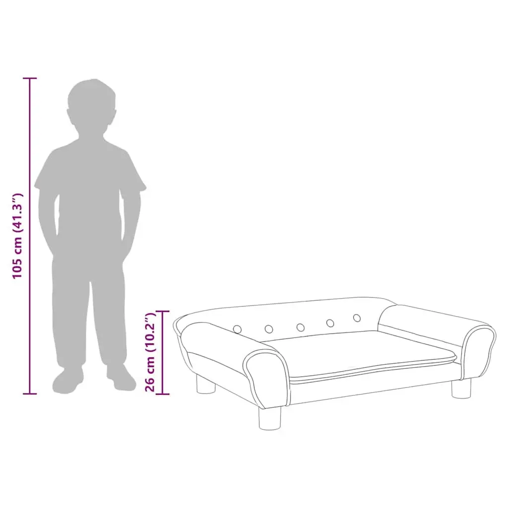 Kids Sofa Light Grey Velvet Padded Children's Couch Furniture Lounger Seat