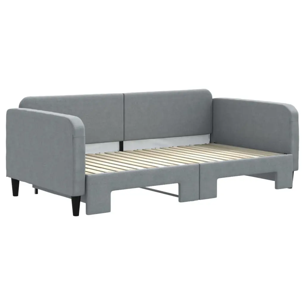 Daybed with Trundle 90 x 190 cm Space Saving Sofa Bed for Living Room Bedroom