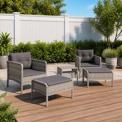 Enhance Your Outdoor Space with 5 Piece Garden Lounge Set