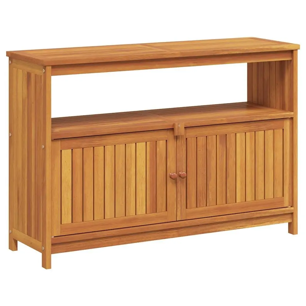 Garden Console Table 110x35x75cm Solid Wood Acacia Outdoor Storage Furniture