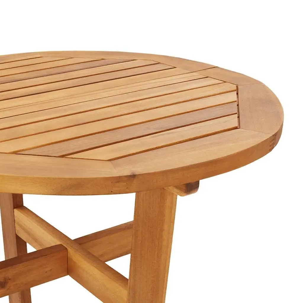 Garden Bar Table 60cm Brown Solid Acacia Wood High Top Outdoor Bistro Furniture