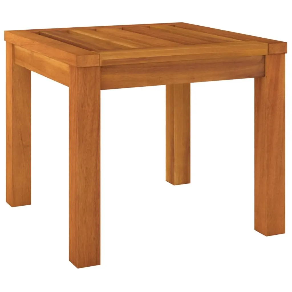 Garden Stools 2 pcs Cream Cushions Solid Acacia Wood Outdoor Foot Rests