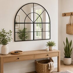 Enhance Your Space with a Black Arch Wall Mirror 100x90 cm