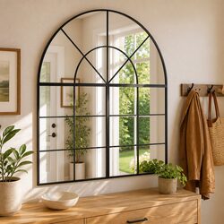 Transform Your Space with the 100x110 cm Black Wall Mirror