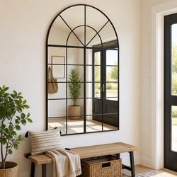 Transform Your Space with the Black Arch Wall Mirror 100x150 cm