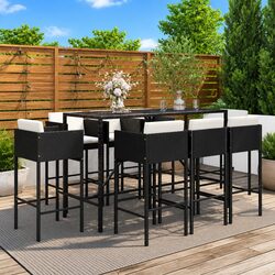 Elevate Your Outdoor Living with This 9-Piece Bar Set