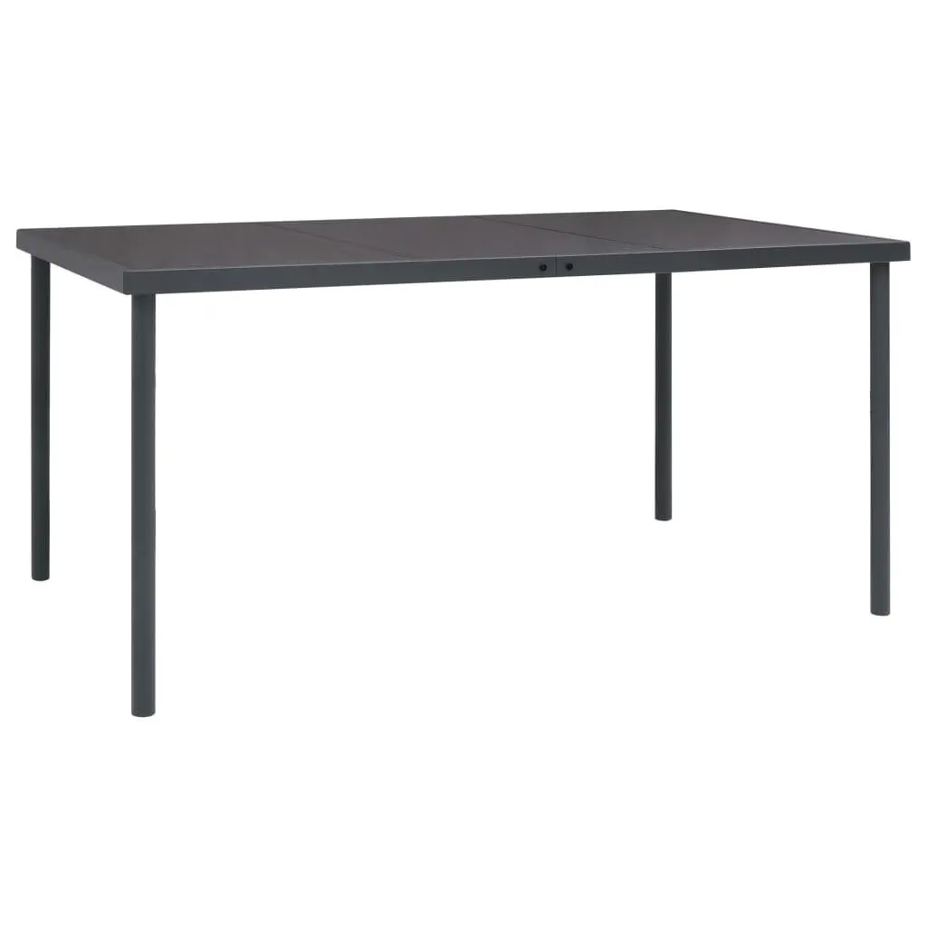 Outdoor Dining Set 5 Piece Glass Table Black Steel Textilene Chairs Durable Weather Resistant for Garden Patio or Balcony