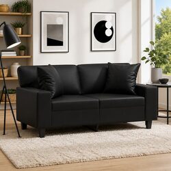 Enhance Your Space with a 2-Seater Black Sofa