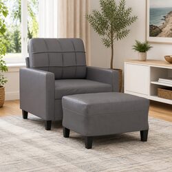 Stylish Sofa Chair with Footstool for Modern Living Rooms