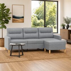 Enhance Your Living Space with Grey 3-Seater Sofa