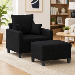 Enhance Your Living Space with a Stylish Sofa Chair and Footstool