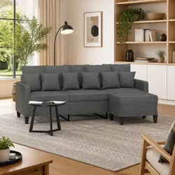 3-Seater Sofa with Versatile Footstool for Cozy Living Spaces