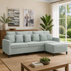 Enhance Your Living Space with a Grey Velvet 3-Seater Sofa