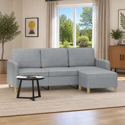 Comfortable 3-Seater Sofa with Footstool for Your Living Space