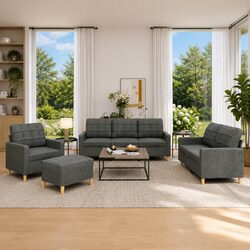 Enhance Your Living Space with a 4 Piece Grey Sofa Set