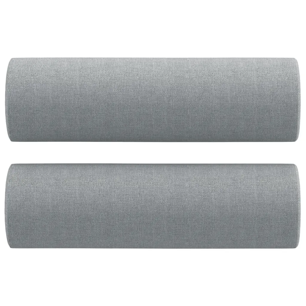 Grey Fabric Lounge Suite Two Piece Set Sturdy Frame Thickly Padded Comfort