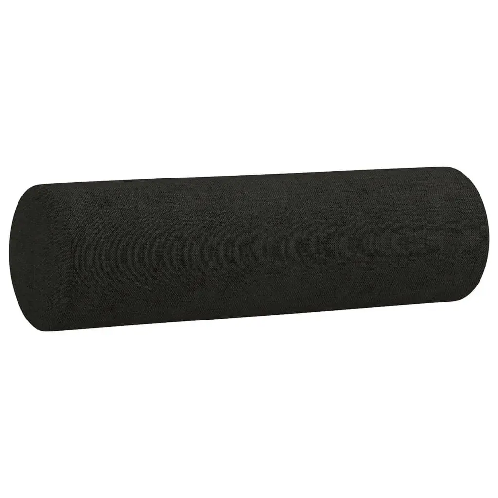2 Piece Sofa Set Black Fabric Couch Durable Upholstery Sturdy Frame
