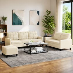 Enhance Your Living Space with a Cream 3 Piece Sofa Set