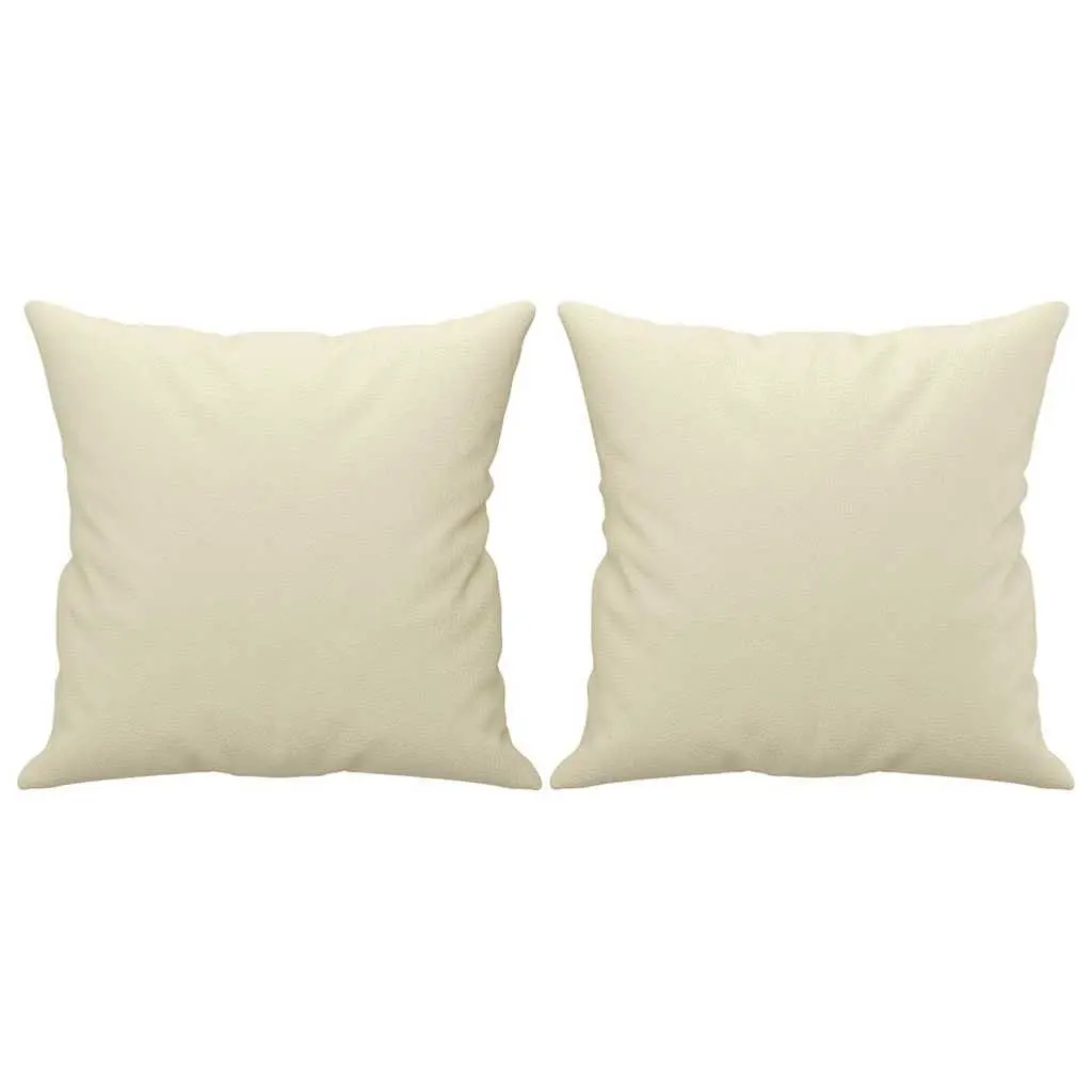 2 Piece Sofa Set Cream Faux Leather Durable Stain Resistant Lounge Suite