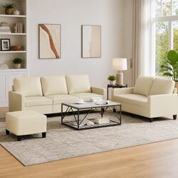 Enhance Your Living Space with a Cream Sofa Set