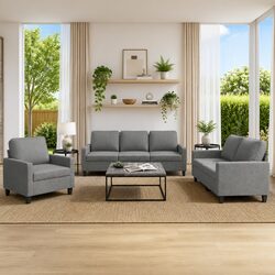 Elevate Your Living Space with a 3 Piece Grey Sofa Set