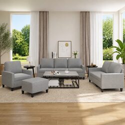 Enhance Your Living Space with a 4 Piece Grey Sofa Set