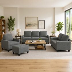 Transform Your Living Room with This 4 Piece Sofa Set