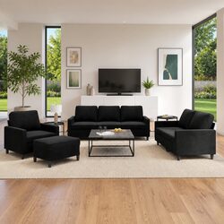 Elevate Your Living Space with a 4 Piece Velvet Sofa Set